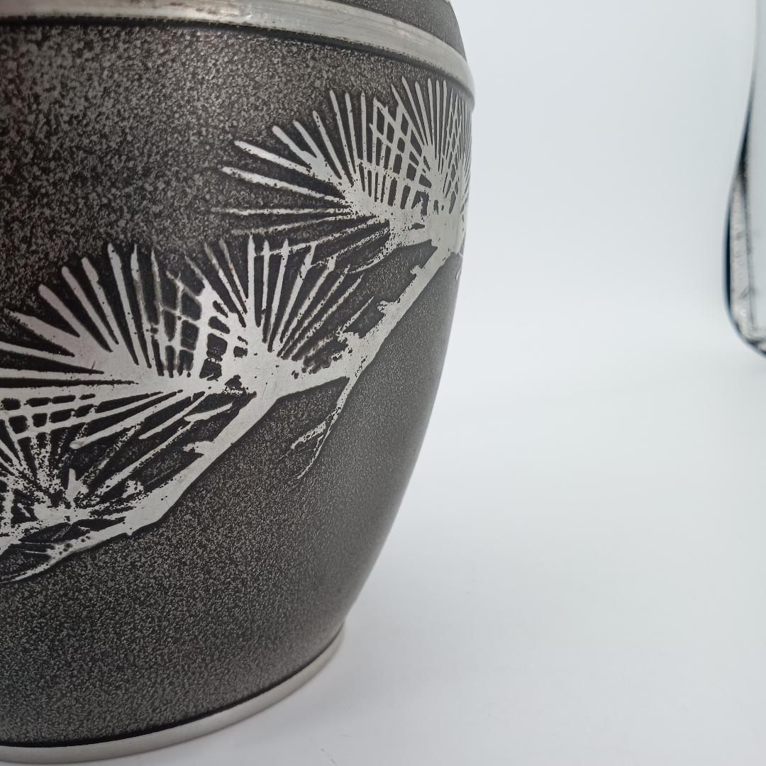 錫半 本錫 茶壺 錫製 茶入茶壺 煎茶道具 金属工芸（錫製）年代物