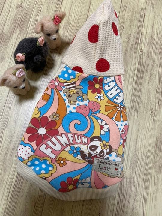 犬服  ラグランフード(Ｓ)   ꒡̈⃝Lily꒡̈⃝ハンドメイド
