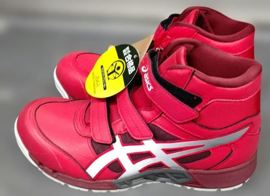 asics CP308　赤 ハイカット 安全靴 26.0cm