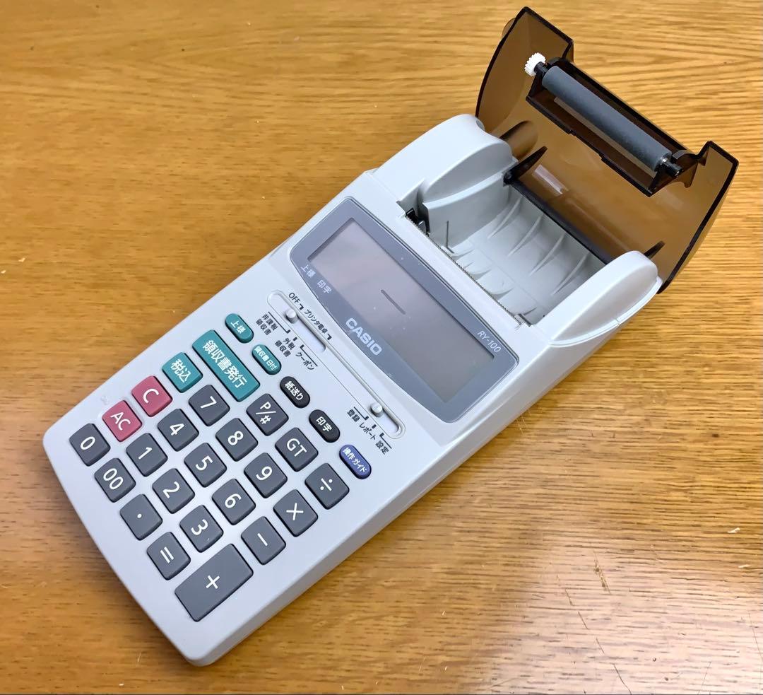 【美品】CASIO どこでも領収くん 領収証発行機 RY-100