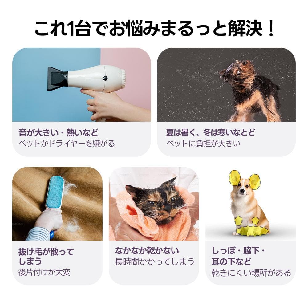 ペットドライルーム ペットドライヤー 50L大容量 12.5kgまで対応 乾燥箱