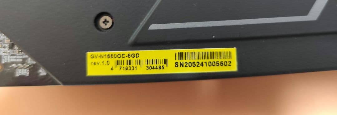 GIGABYTE GV-N1660OC-6GD グラフィックボード