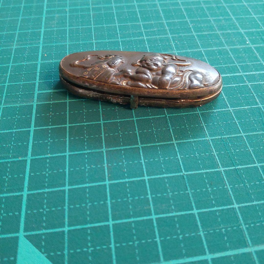 時代物 腕押し図 金工金具 珍品 アンティーク 彫金