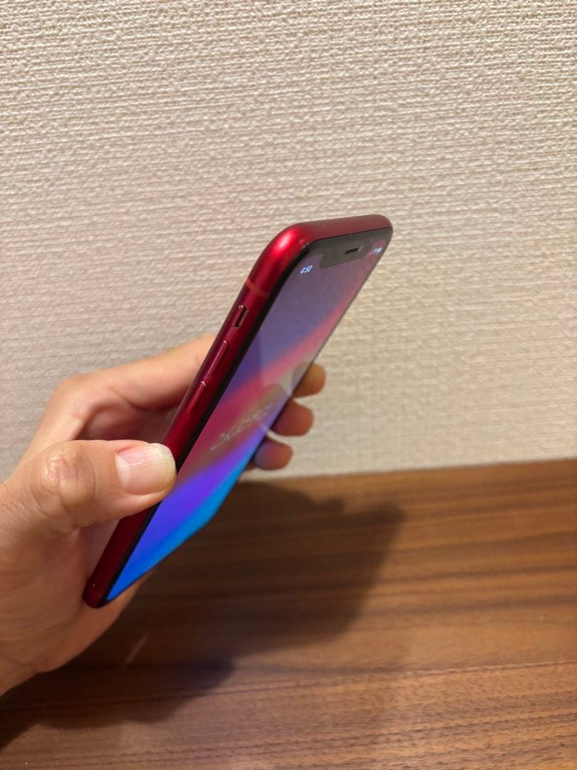 【純正バッテリー96%】iPhone XR 128G 本体 赤SIMロック解除済