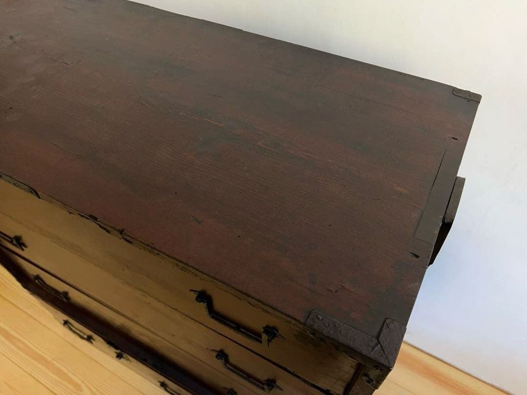 和箪笥　チェスト　赤　2A122　古道具　古家具　和家具　アンティーク