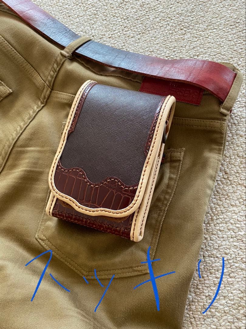 【レザーハンドメイド_全て手縫い】ドロップインダーツケースNo.79