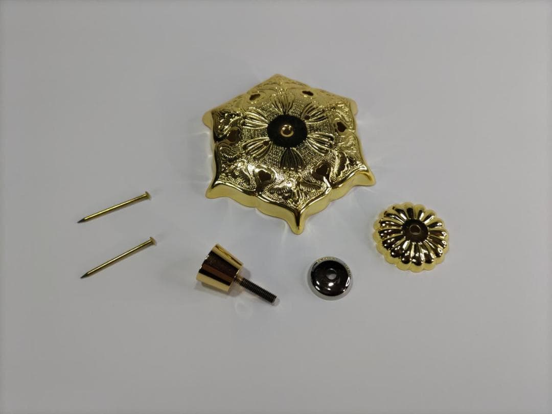 【六葉金具】３寸ｘ1点 社寺仏閣、神輿、山車、社寺金具です。直径90ｍｍ