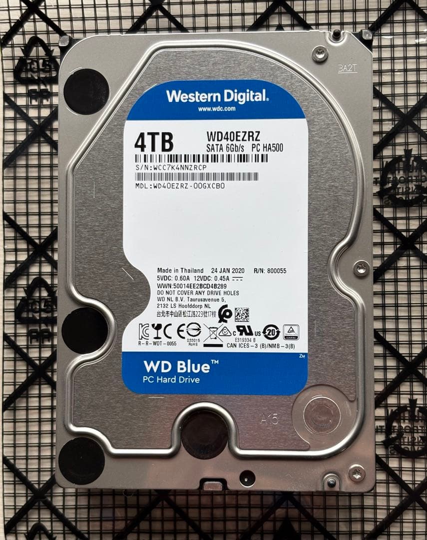 WD40EZRZ 4.0TB ※2台セット