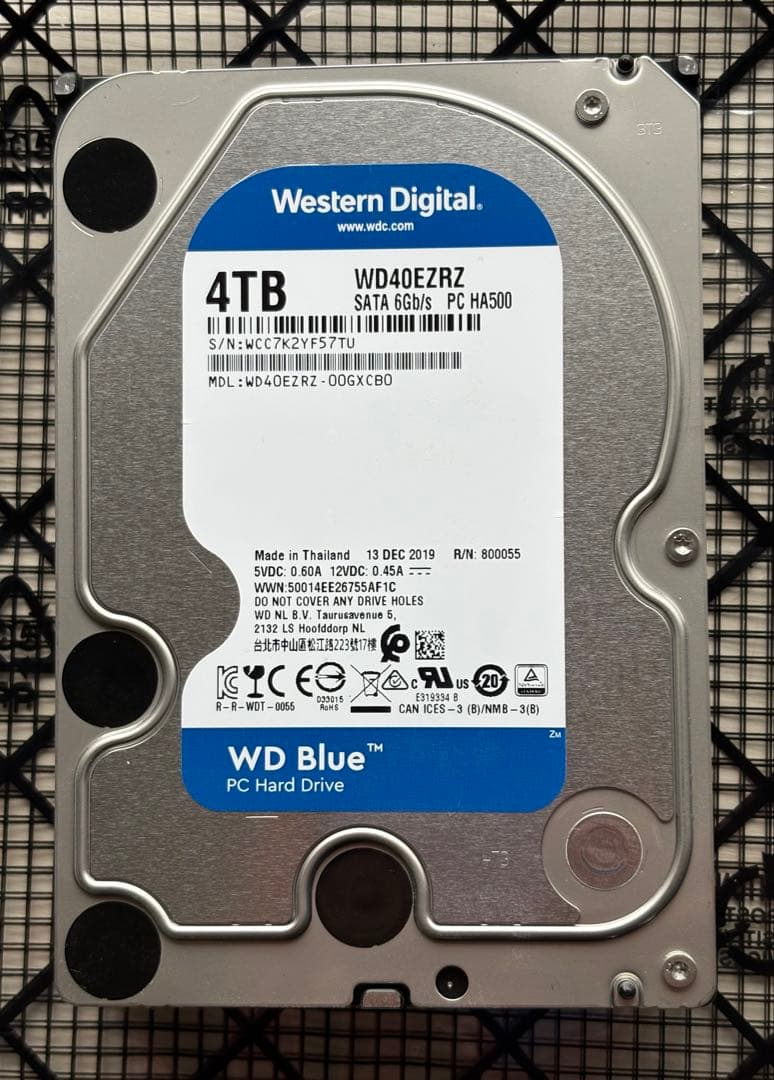 WD40EZRZ 4.0TB ※2台セット