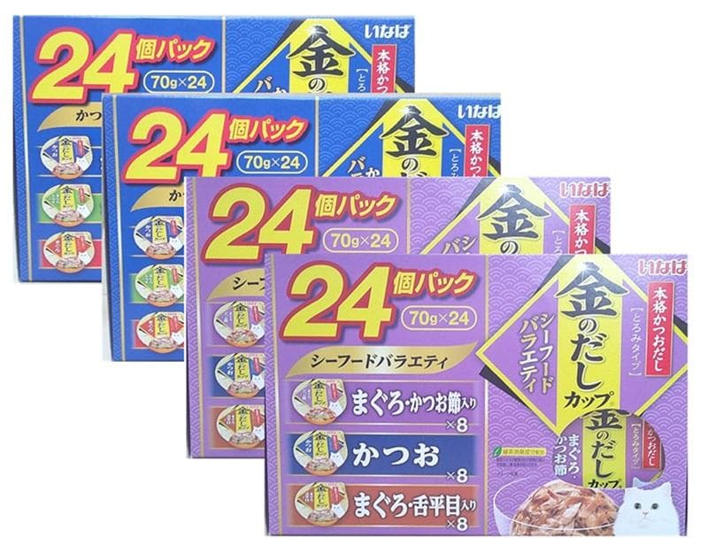 金のだしカップ　かつお＆シーフード　１パック（２４個入り）×４個　いなば