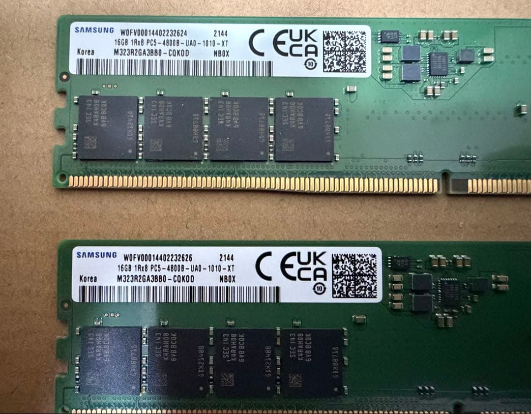 SAMSUNG DDR5-4800 32GB (16GBx2) メモリ