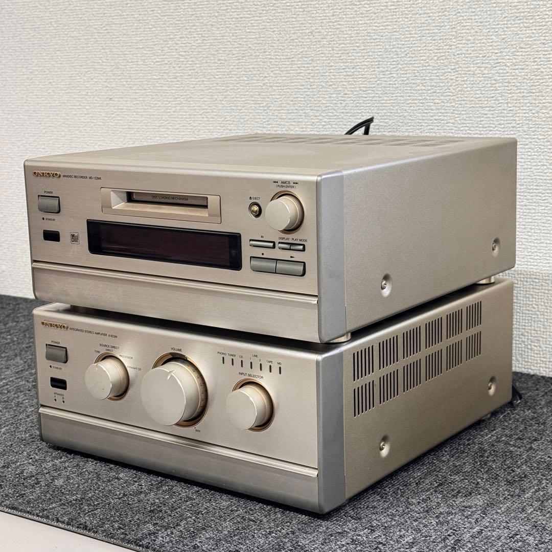 ONKYO A-922M プリメインアンプ MD-122MX セット通電確認済