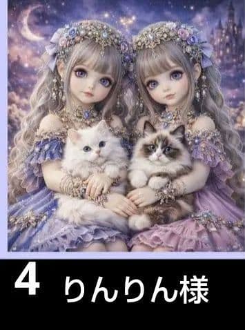 オーダーページ　ハンカチ　A27 女の子　ねこちゃん柄ハンドメイド3/14