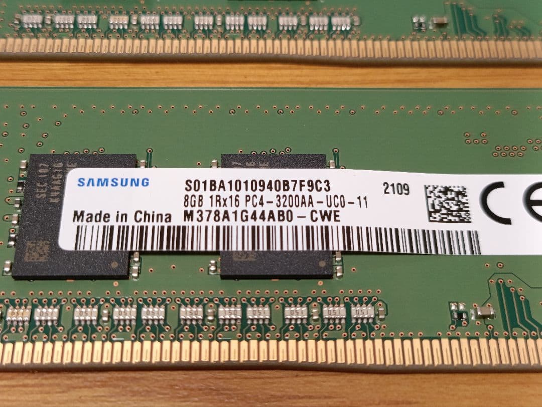 Samsung 8GB DDR4 メモリー 3200 2枚セット (16GB)