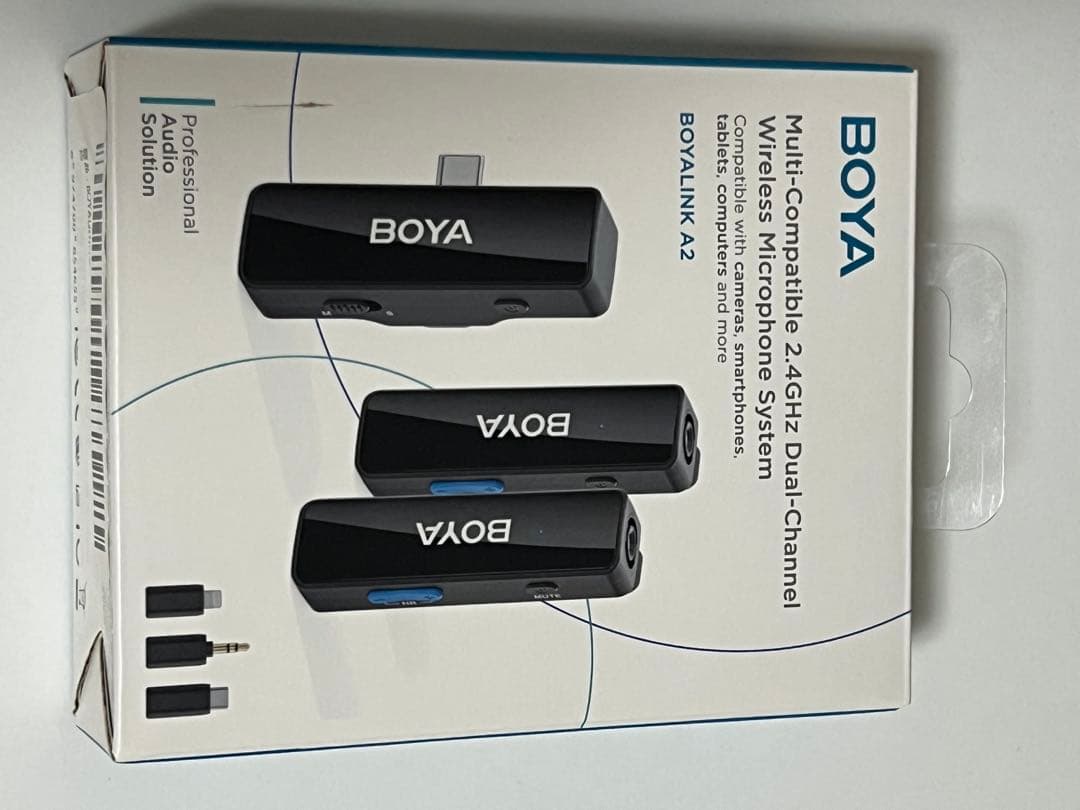 【超美品】BOYALINK A2ワイヤレスマイク　ピンマイク無線ラベリアマイク