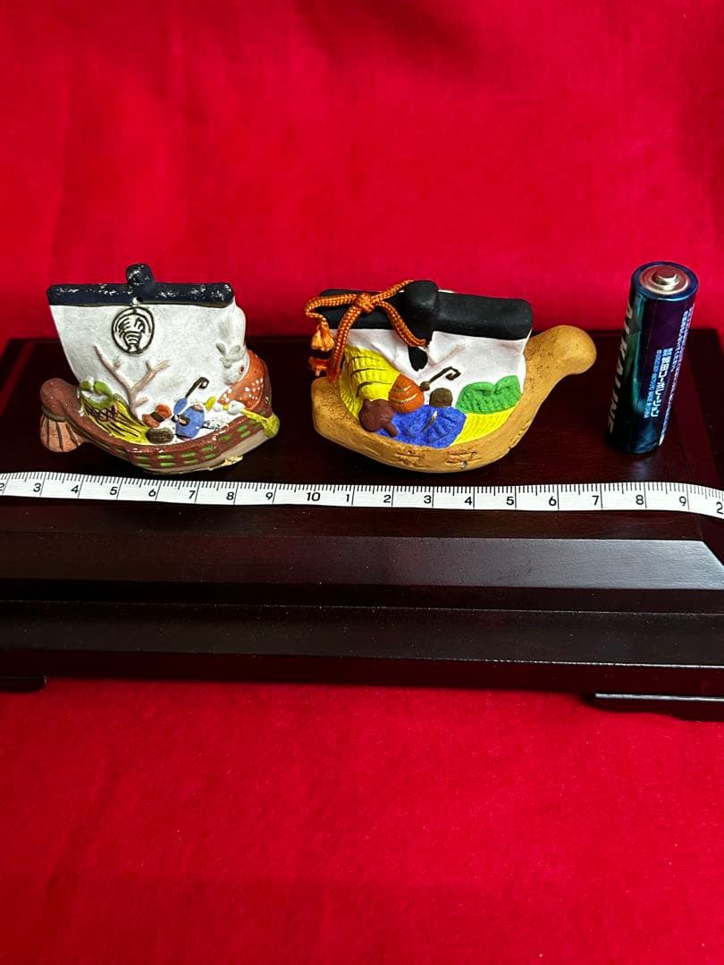 そ*ゃ様 昭和レトロ　郷土玩具　宝船土鈴2点 名古屋　其水
