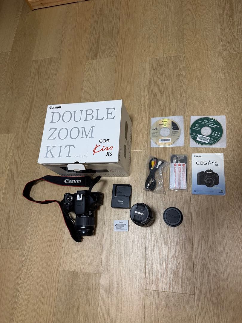 Canon EOS KissX5 ダブルズームキット 完品 動作確認済 一眼レフ