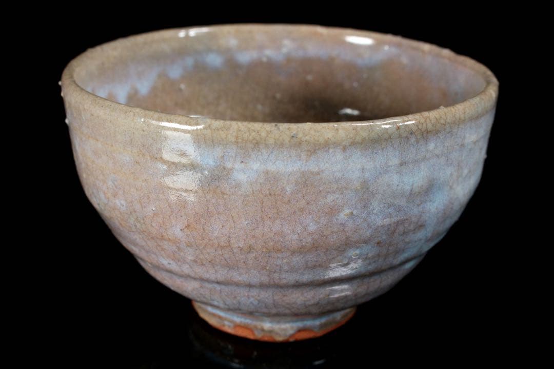 M11-4 古美術品 萩焼 萩窯 泉流窯 吉賀大眉 萩茶碗 共箱 茶道具
