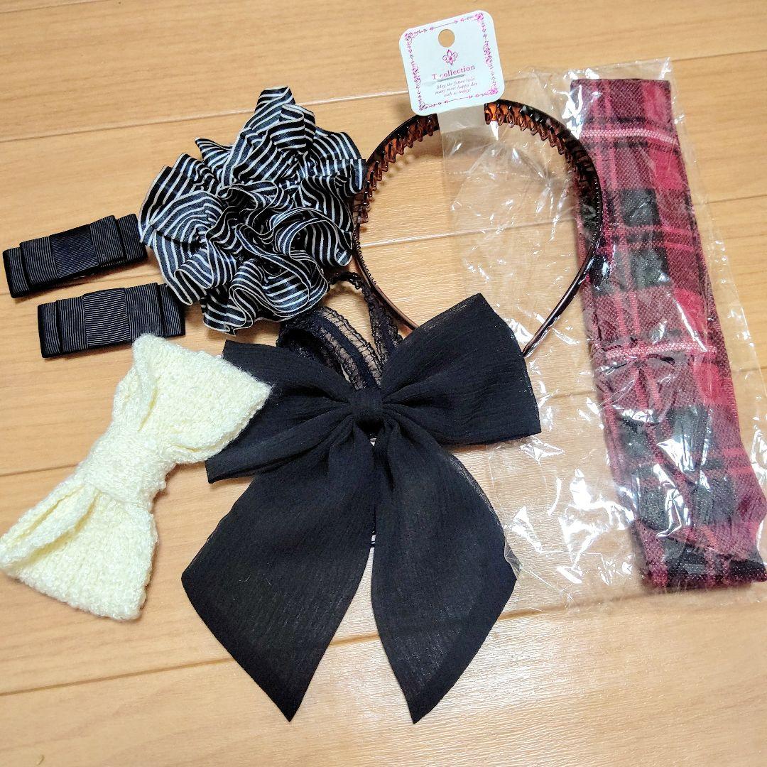 ハンドメイド素材／ネクタイ リボン シューズクリップ シュシュ カチューシャ