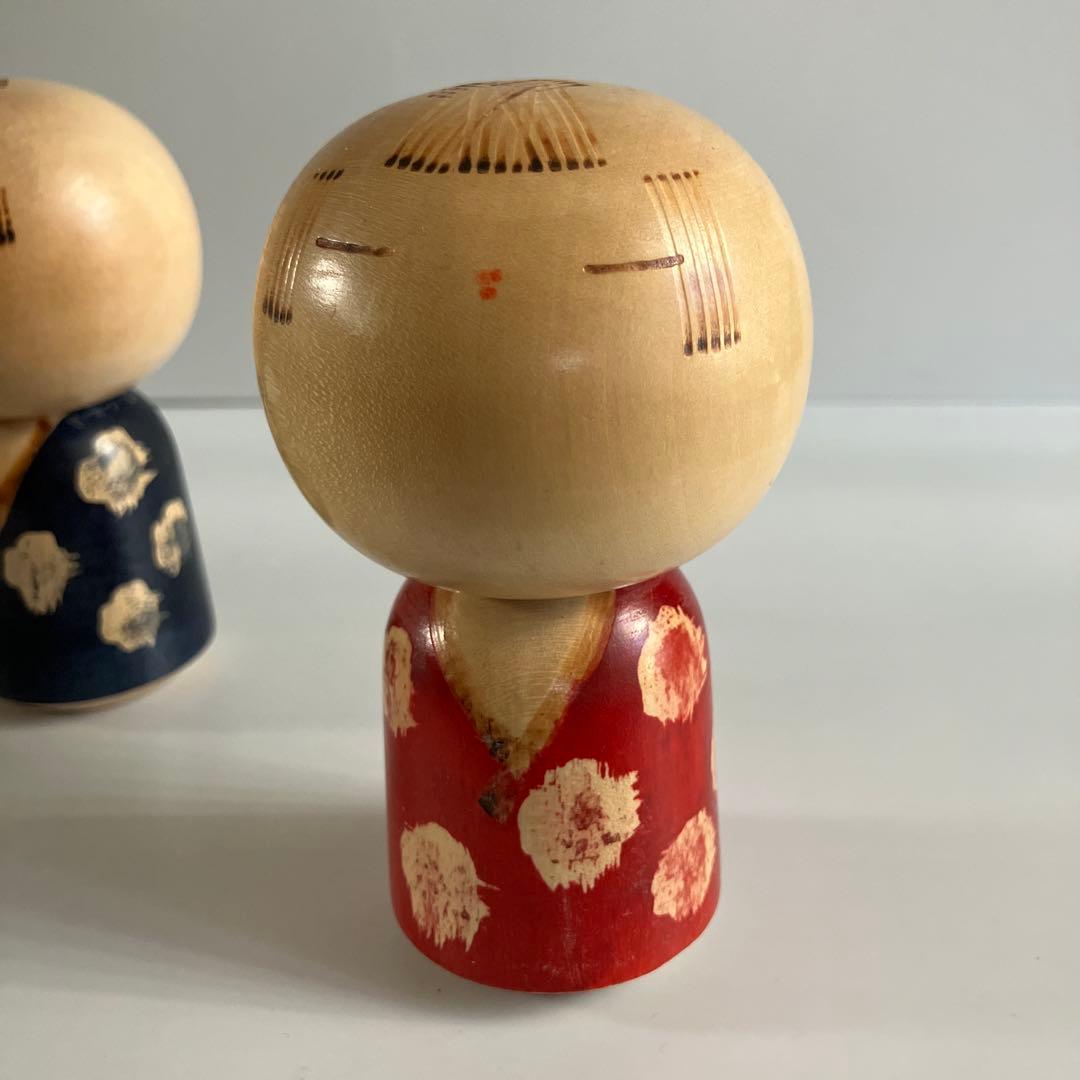 創作こけし　村上けん一　こけし　2体