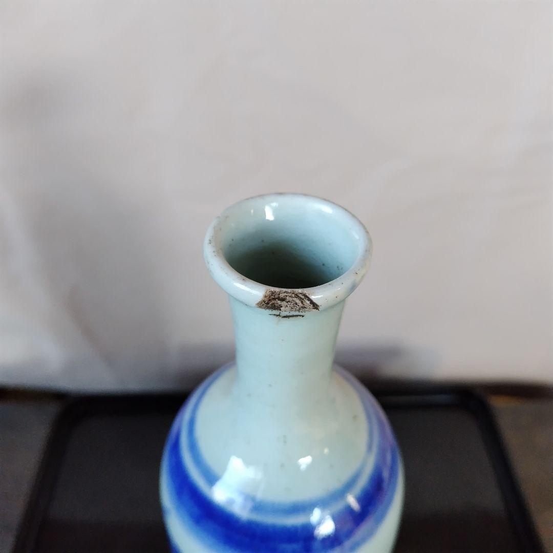 骨董　徳利　染付　花瓶　江戸〜明治　約23cm　大ぶり　2点