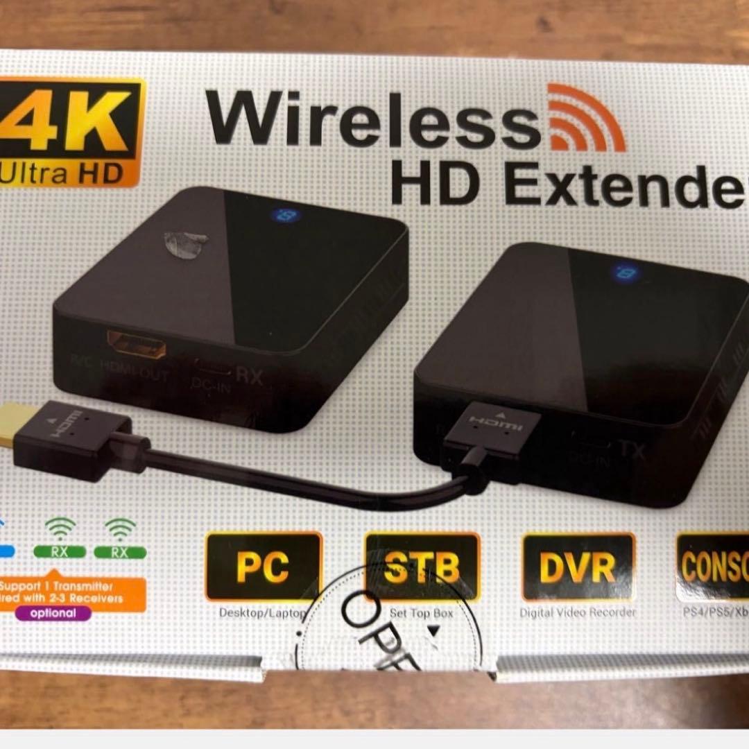 ワイヤレスhdmi 4K出力プライバシー保護120M安定転送距離 プロジェクター