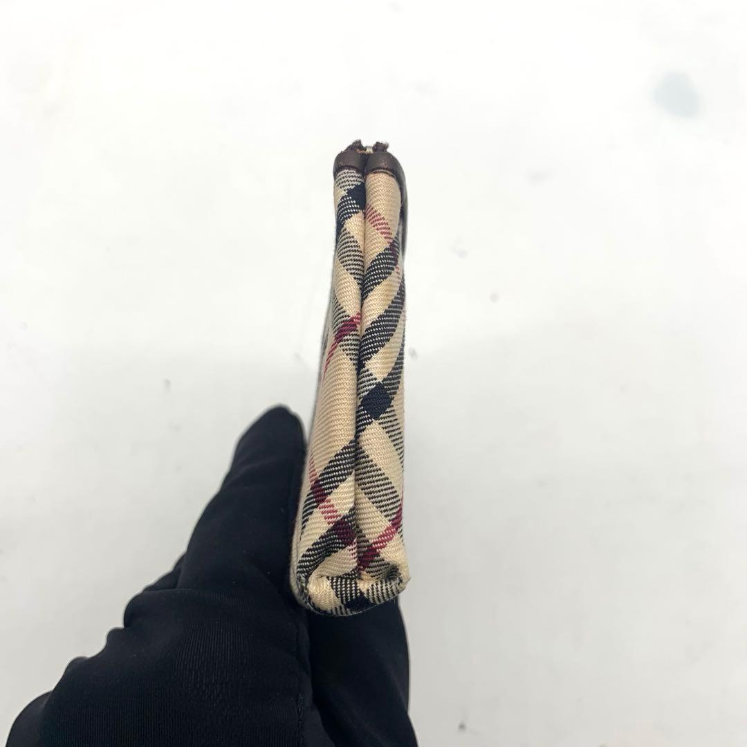 箱付き 美品 バーバリー ノバチェック ペンケース ミニポーチキャンバス