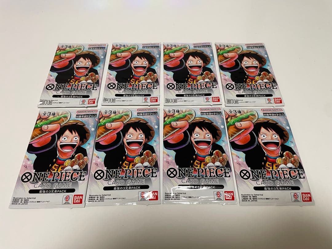 【新品未開封】 最強の三兄弟 8パック セット ワンピースカードプロモ