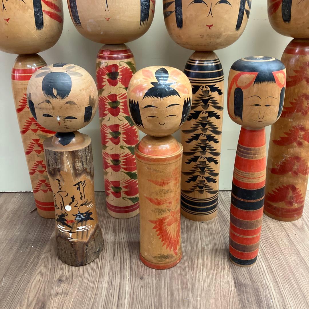 2F 伝統こけし 7体セット まとめ売り 銘あり 作家物 遠刈田系 鳴子系等