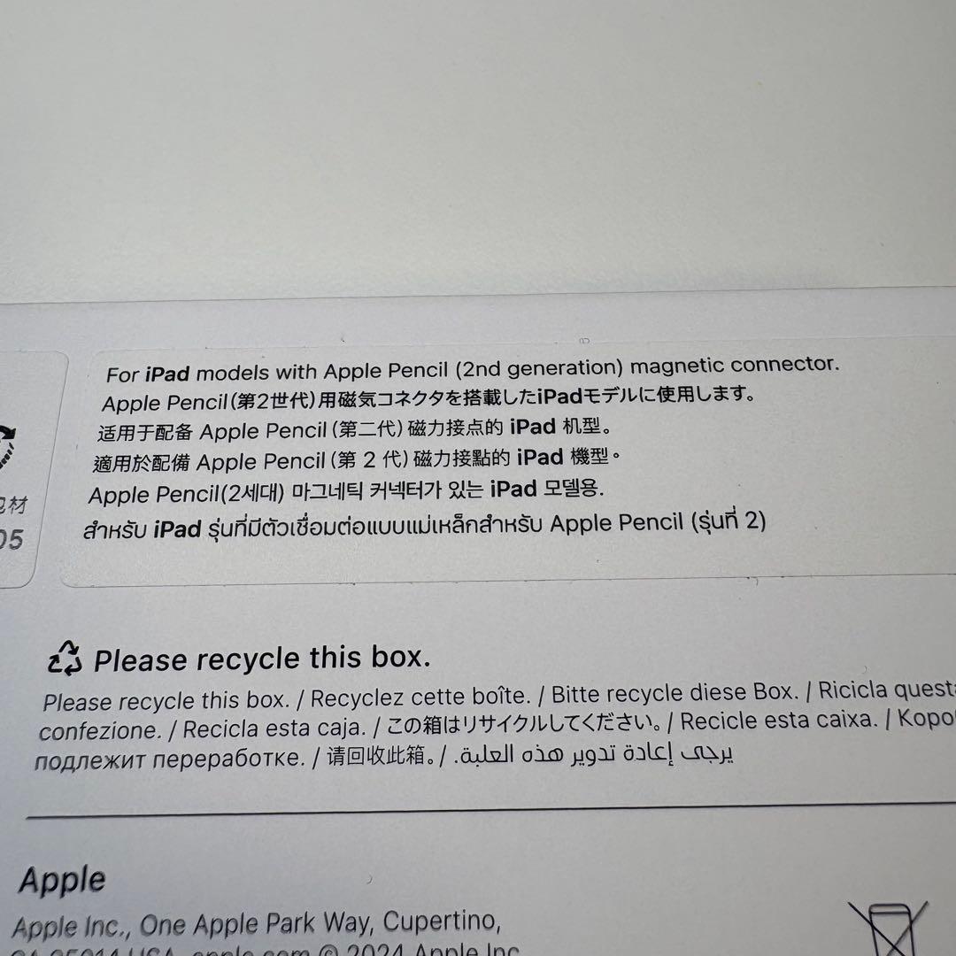 【極美品】Apple Pencil 第2世代 MU8F2J/A A2051