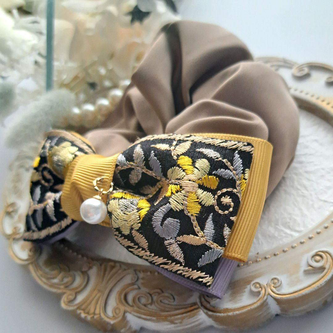 紅茶様お取引中⭐3419⭐❣️大人可愛い華やかアクセ❣️オリジナル✴インド刺繍