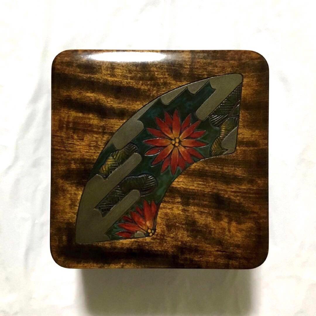 岡山伝統工芸品　烏城彫木製漆器　重箱