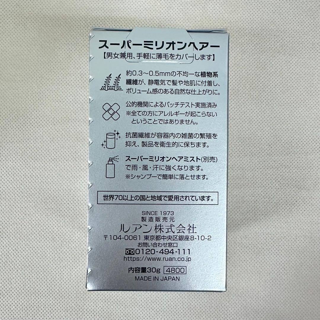 【新品】スーパーミリオンヘアー 30g ブラック 2個セット　ルアン
