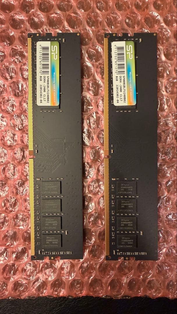 シリコンパワー　DDR4 2400MHz 8GB メモリ2枚（16GB）