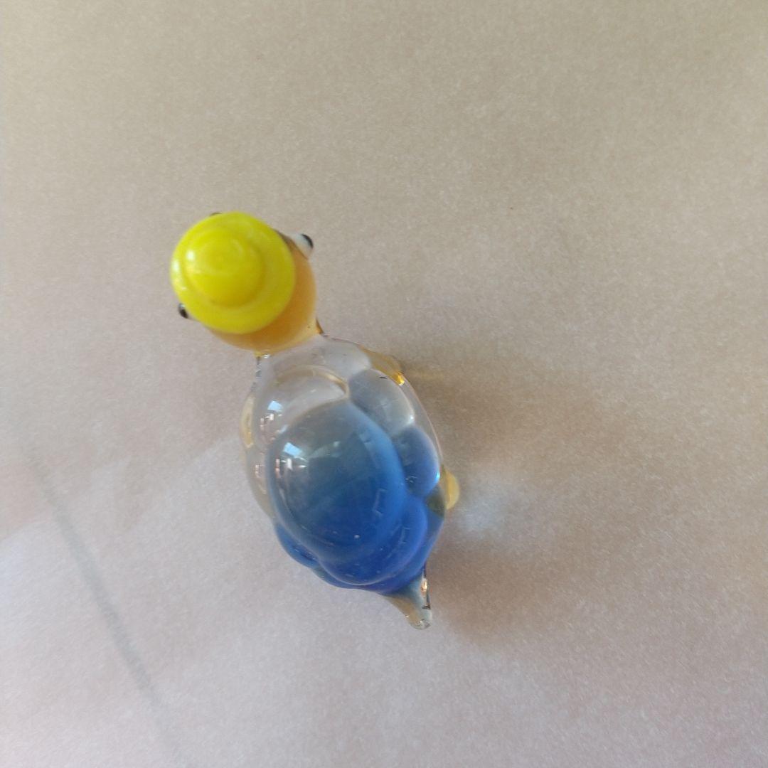 【美品】ガラス製カメの工芸品
