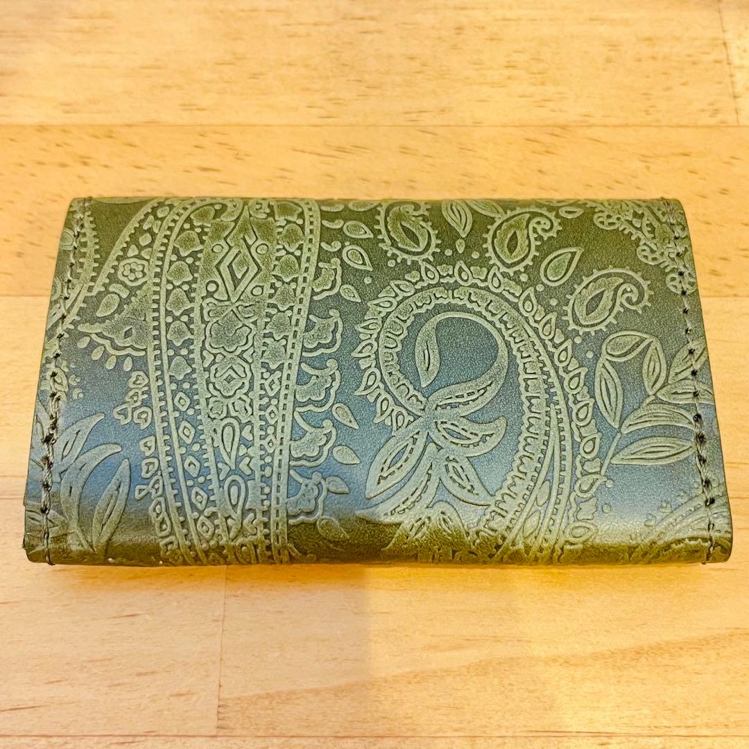 ◾️新品◾️ヴィンセントクラフテッド 栃木レザー ミニ財布 本革 ペイズリー柄