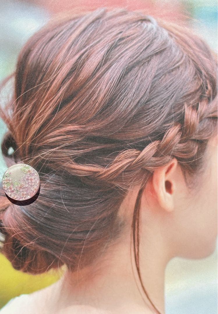 ひまうい 紫陽花フラワーハンドメイドレジンポニーフックヘアゴム19