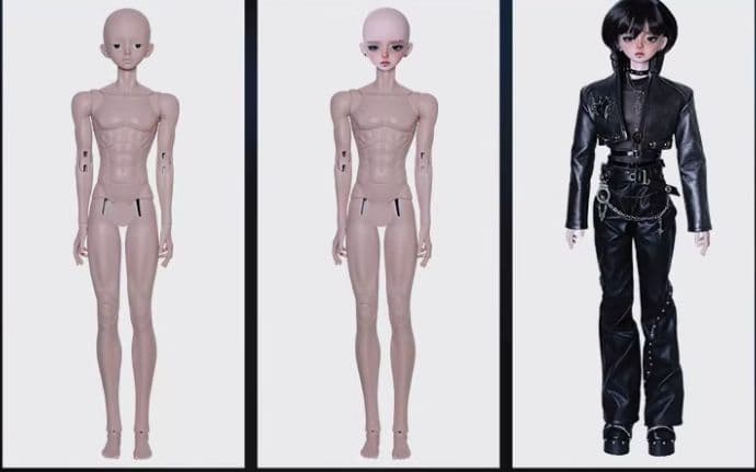 AX524 BJD 1/4 ドール本体 Spike 球体関節人形 ハンドメイド