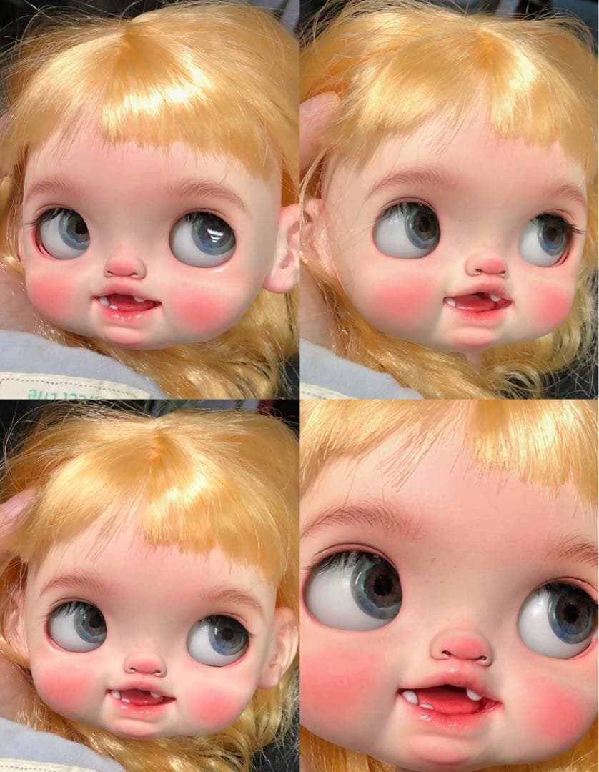 カスタムブライス 海外作家様 笑顔 幼い 乳歯 鈴ちゃん カスタム人形 まんまる