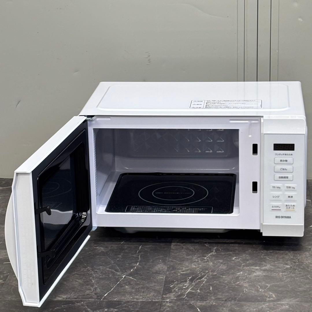 ∞送料込！美品2023アイリスオーヤマ フラット電子レンジ KMB-F186-W
