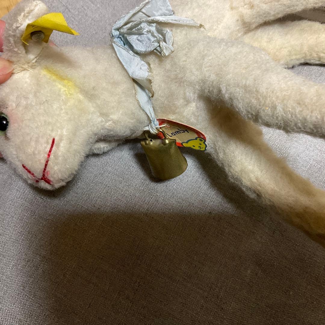 【vintage】シュタイフ　ランビー　羊　おもちゃ　ぬいぐるみ　17cm