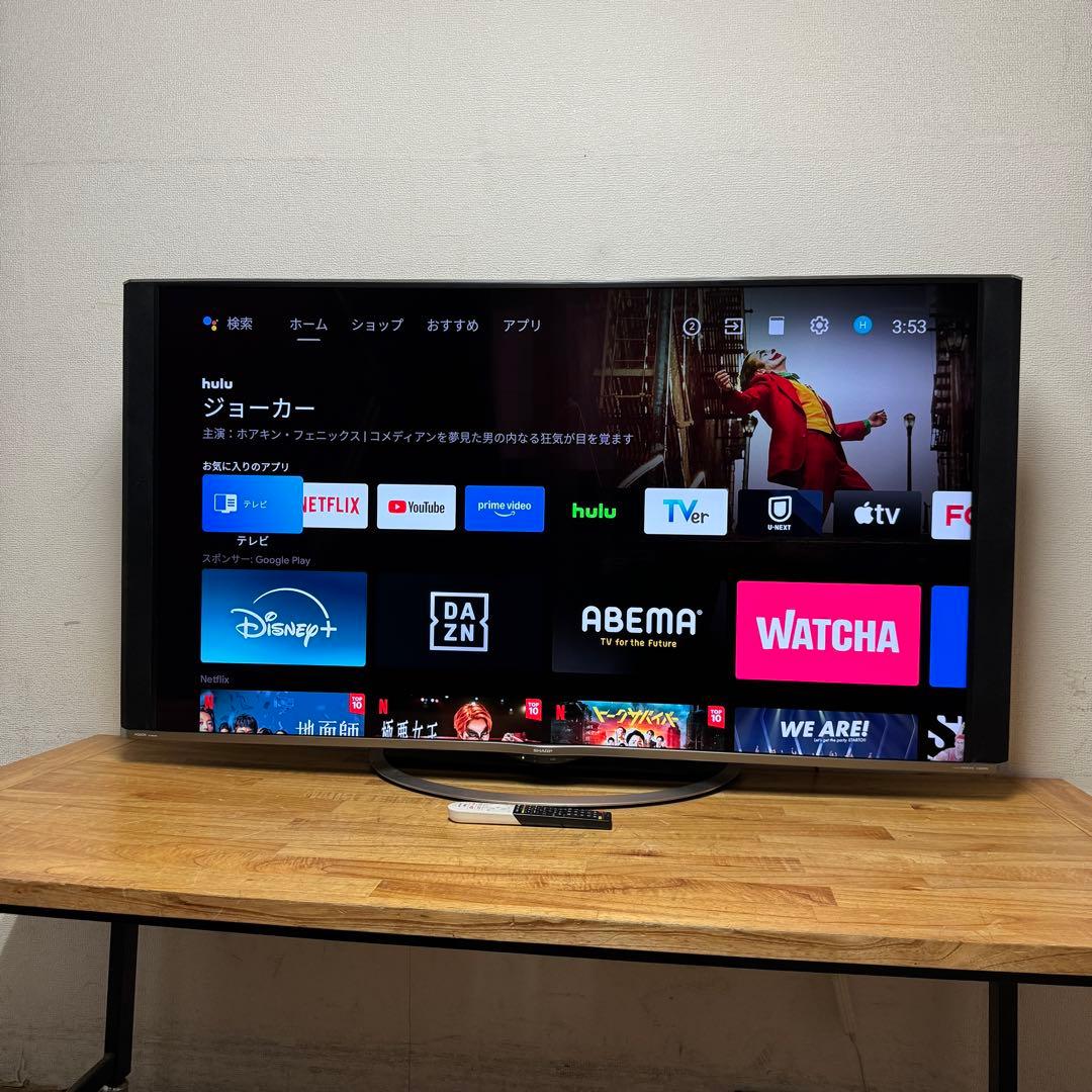 シャープ 60V型 4K 液晶テレビ AQUOS LC-60UH5 動画アプリ○