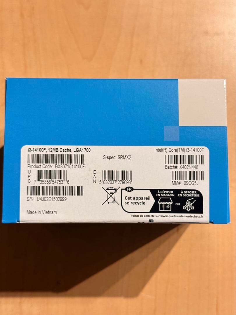 Intel Core i3-14100F 14th Gen CPU②