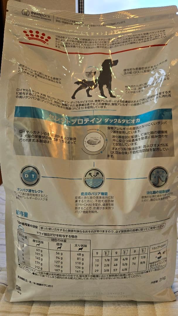 ロイヤルカナン セレクトプロテイン ダック&タピオカ 3kg