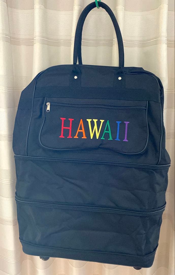 【美品】伸縮性キャスター付き旅行ボストンバッグ