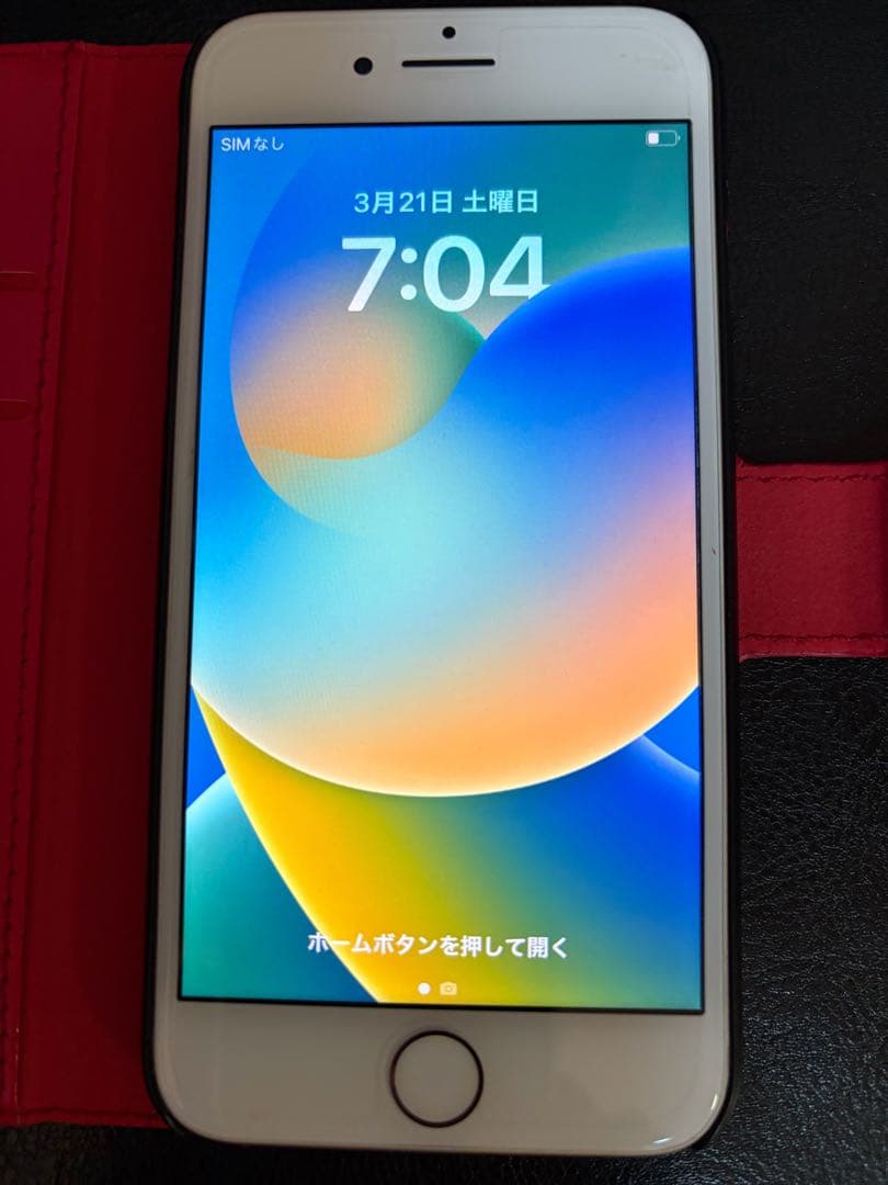 iPhone8 64GB シルバー 美品 手帳型ケース付き 動作良好 初期化済み