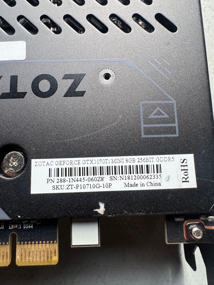zotac gtx1070 8GB ジャンク