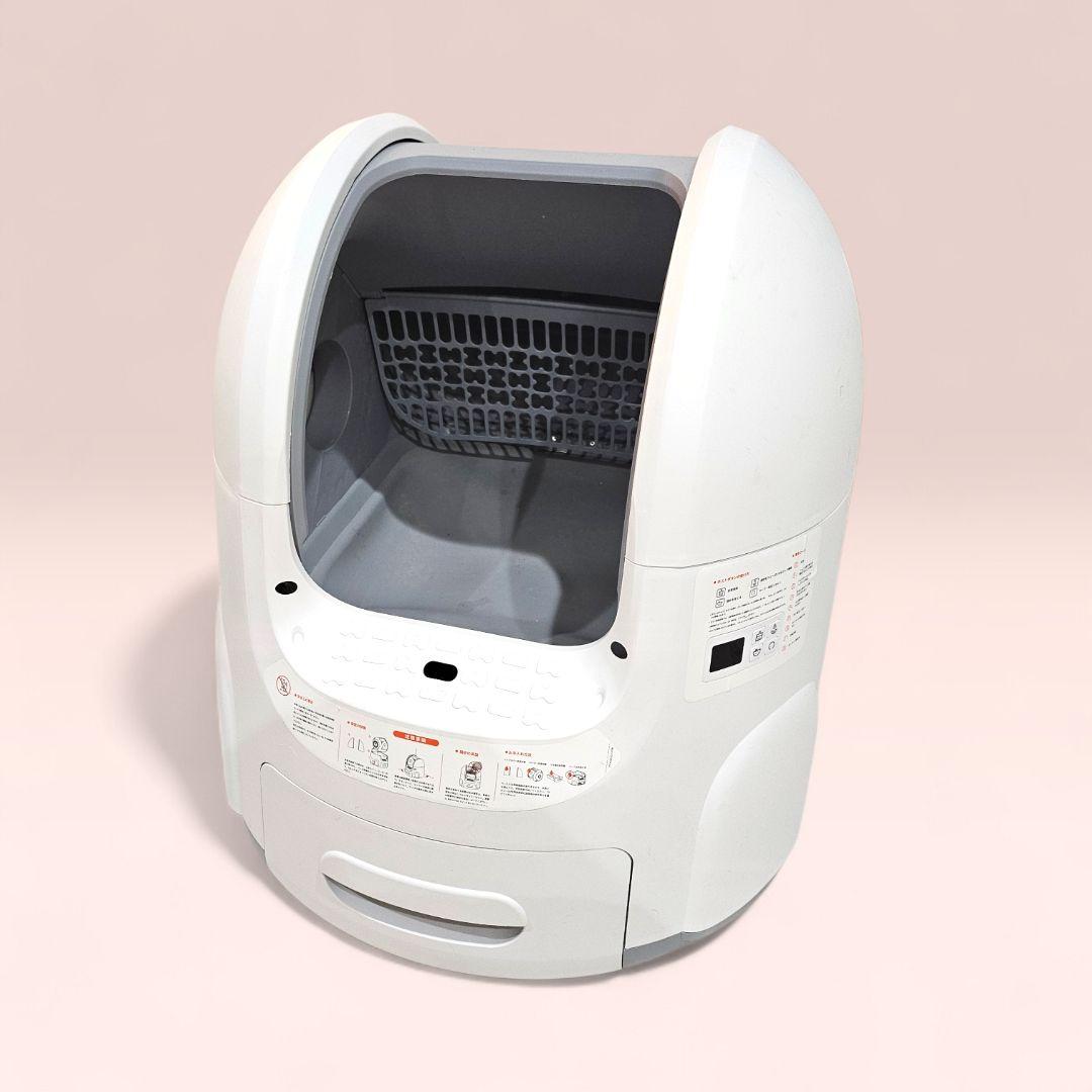 自動掃除機能付き猫用トイレ ホワイト 自動猫トイレ 自動清掃 消臭 ネコ スマホ