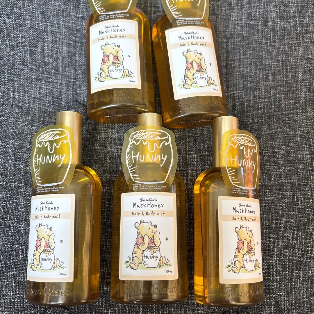ジョンズブレンド ヘアボディミスト ムスクハニー 110ml プーさん 5本