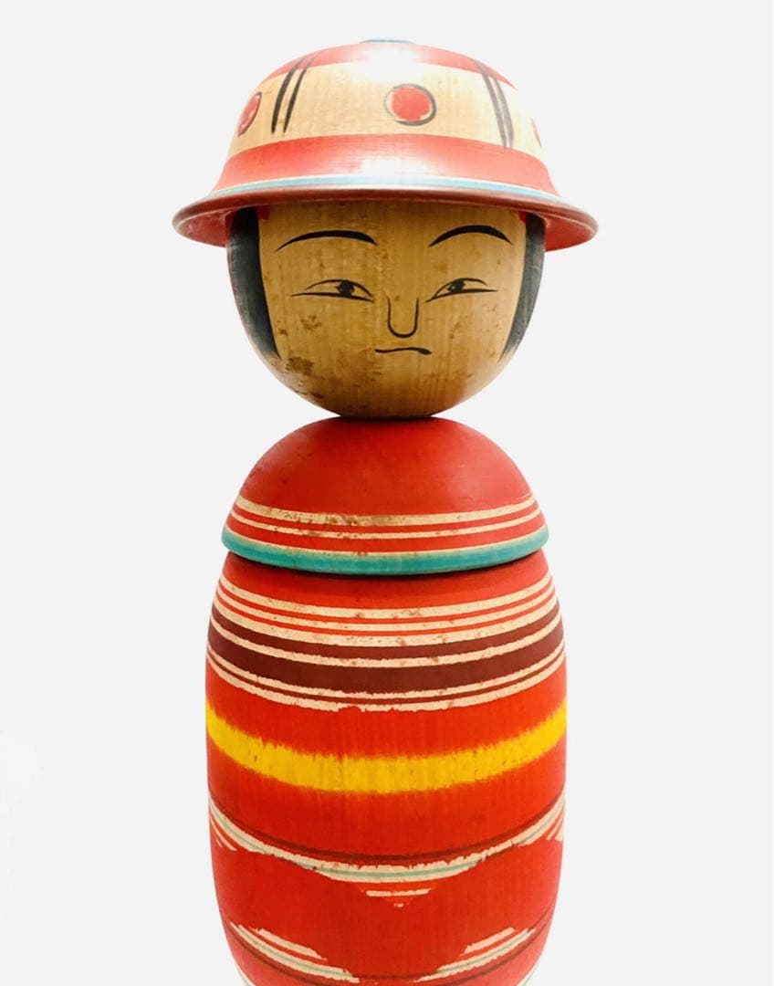 中古　こけし　人形　希少　木製　日本　伝統　P big 野地忠男　コレクション